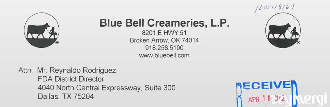 FDANews 483R Blue Bell Creameries, L.P. Mar 28 2012 top