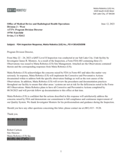 483 Response Matia Robotics US, Salt Lake City | May 2023