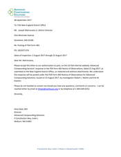 483 Response New England Life Care, dba Advanced Co | 2017