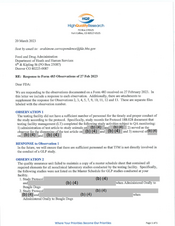 483 Response Redbeast Enterprises dba High Quality Re | 2023