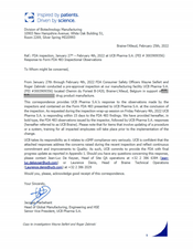 483 Response UCB Pharma, Braine-L'Alleud | February 2022