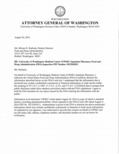 483 Response University of Washington Inpatient Pharm | 2016