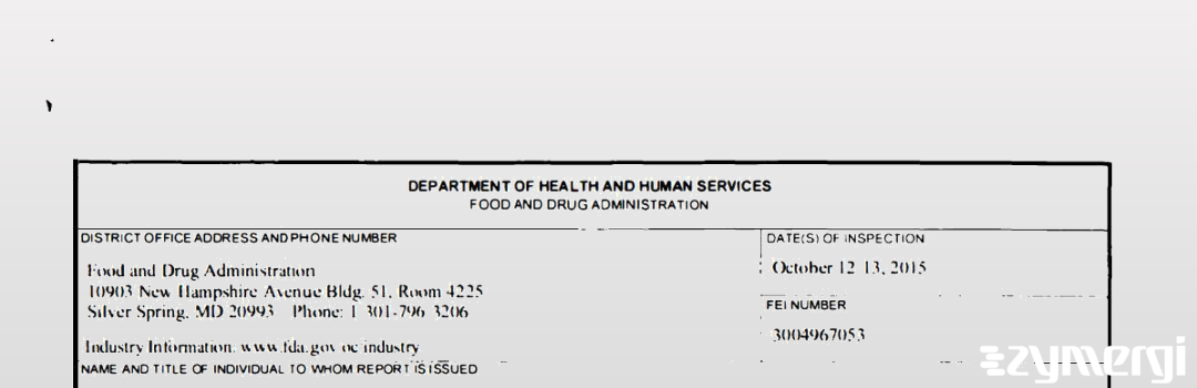 FDANews 483 Apotek Produktion & Laboratorier AB Oct 13 2015 top