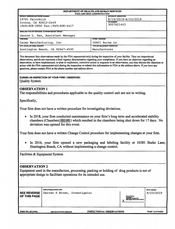 FDA 483 Calmo Manufacturing, Huntington Beach | August 2019