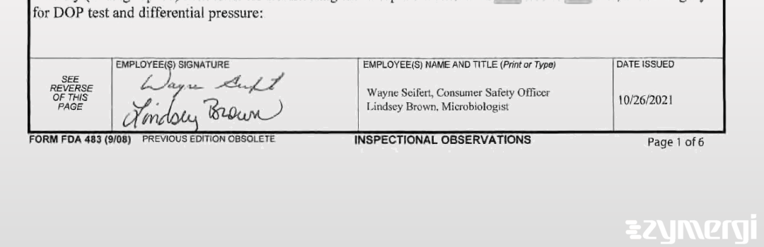 Lindsey J. Brown FDA Investigator 