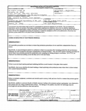 FDA 483 Diamond Pet Food Processors of SC, Gaston | Apr 2012