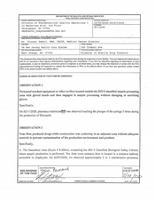 FDA 483 East Orange VA Medical Center, East Orange | 2020