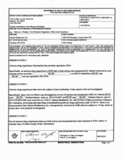 FDA 483 Galena Biopharma, San Ramon | August 2015
