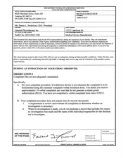 FDA 483 General Physiotherapy, Earth City | August 2018