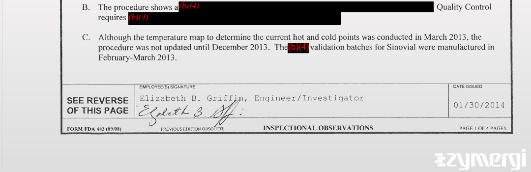 Elizabeth B. Griffin FDA Investigator 