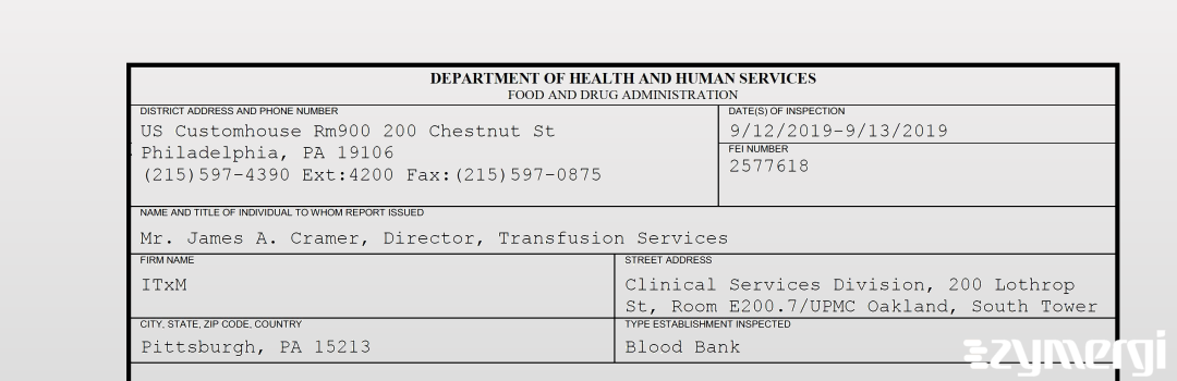 FDANews 483 ITxM Sep 13 2019 top
