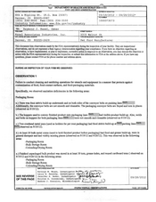 FDA 483 Kasel Associates, Denver | September 2012