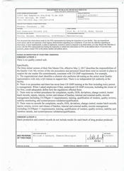 FDA 483 Kim Chemicals, Taloja, Raigad | June 2017