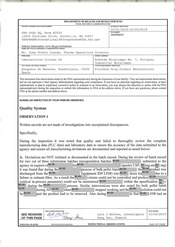 FDA 483 Laboratorios Liconsa, Azuqueca De Henares | Oct 2019