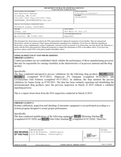 FDA 483 Lohxa, Worcester | July 2021