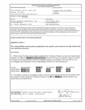 FDA 483 Marcus Research Lab, Saint Louis | December 2019