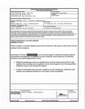 FDA 483 Michal Nowicki, Prof. Uniwersytecki Szpital K | 2018