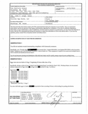 FDA 483 Moark Maine Site 9 Plant, Winthrop | October 2010