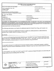 FDA 483 Nutripack, Markham | February 2017