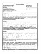 FDA 483 PeroxyChem, Pasadena | September 2017