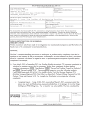 FDA 483 Regeneron Pharmaceuticals, Rensselaer | October 2021