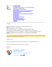 FDA 483 Safe Chain Solutions, Cambridge | May 2022