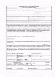 FDA 483 Strides Shasun, Bangalore | May 2017