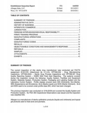 FDA EIR Allergan Sales, Waco | March 2011