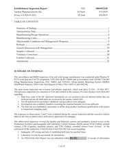 FDA EIR Anchen Pharmaceuticals, Irvine | September 2019