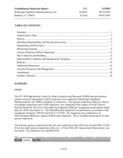 FDA EIR Boehringer Ingelheim Pharmaceuticals, Danbury | 2010