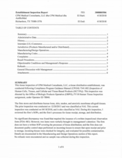 FDA EIR CPM Medical Consultants, dba CPM Medical dba  | 2018