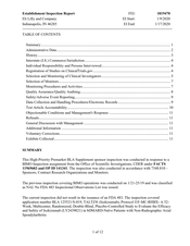 FDA EIR Eli Lilly And, Indianapolis | January 2020