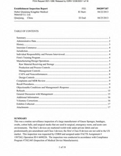 FDA EIR Hubei Qianjiang Kingphar Medical Material | Apr 2013