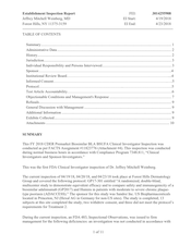 FDA EIR Jeffrey Mitchell Weinberg, MD, Forest Hills | 2018