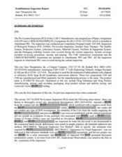 FDA EIR Juno Therapeutics, Bothell | October 2020