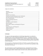 FDA EIR MSD International  (Puerto Rico Branch | Feb 2018