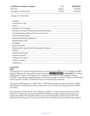 FDA EIR Pfizer, Parsippany | September 2022